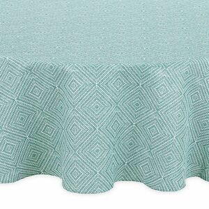Liberty Diamond Turquoise Blue Tablecloth Zip Umbrella Hole Outdoor 70 Round